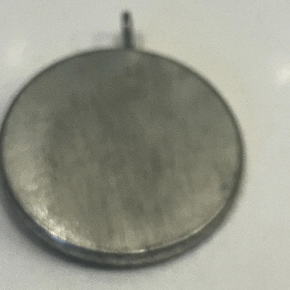 Vintage Polymer Clay & Glass Mosaic Disc Pendant